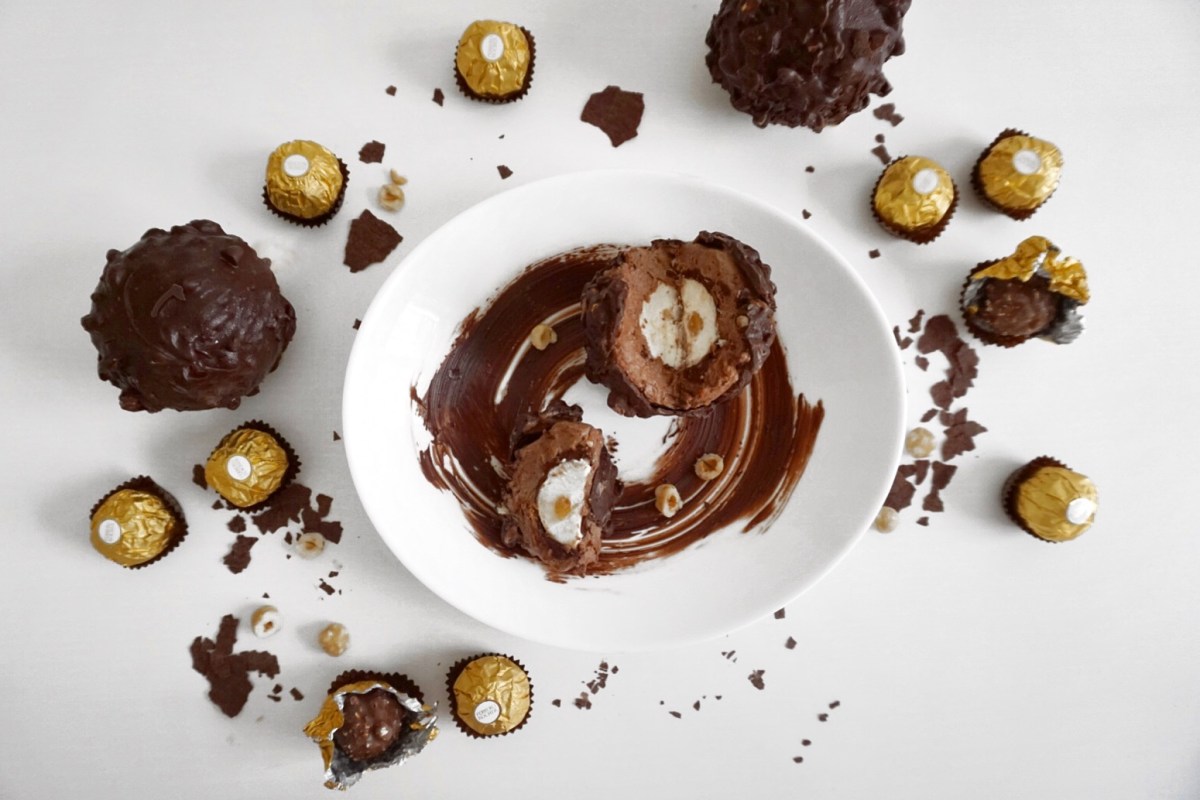 Giant ferrero rocher dessert