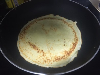 My first time frying crepes