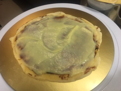 thin layer of passionfruit custard