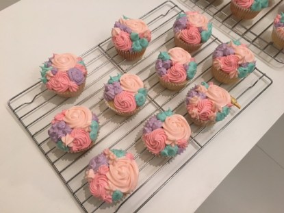 finished piping the unicorn hair