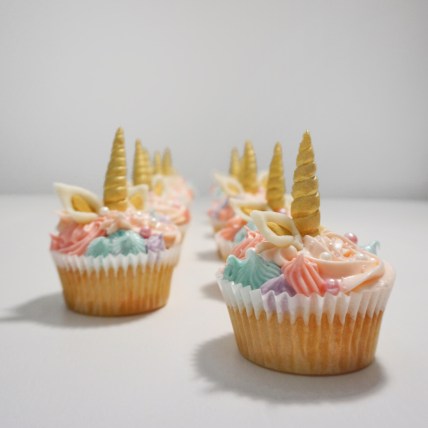 Unicorn cupcakes ready for instragram