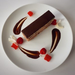 Alternate plating idea for the opera cake